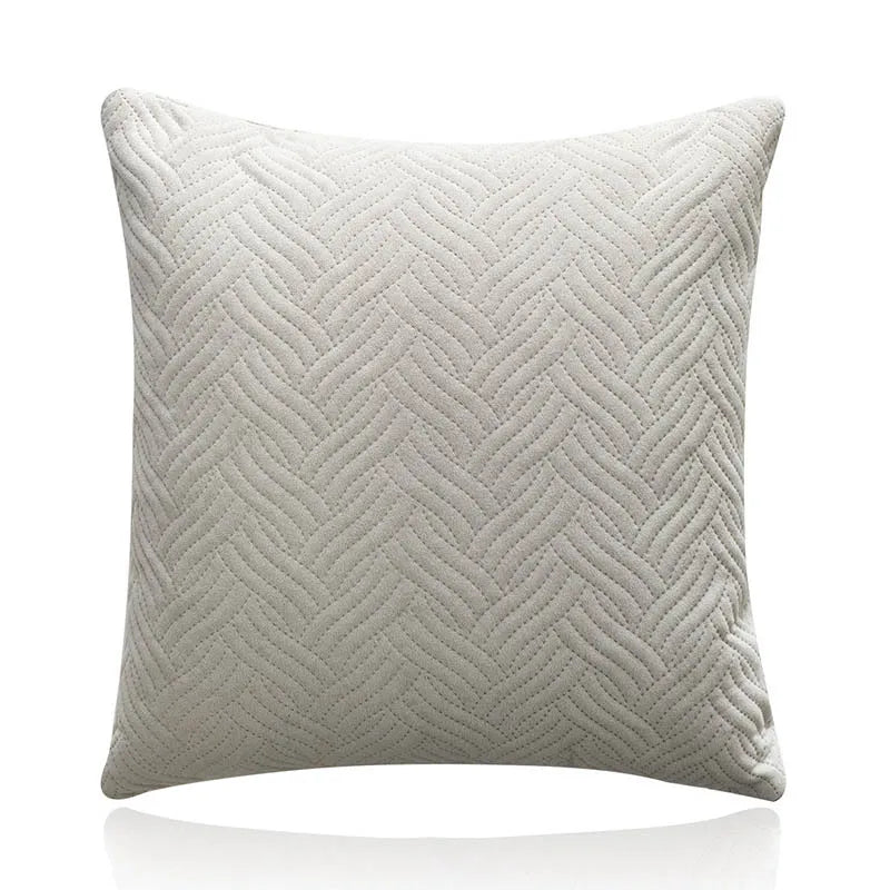 coussins carrés modernes motif zigzag bleu gris vert orange décoration lit voiture