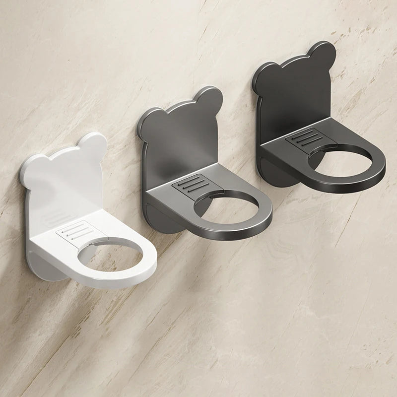 porte flacon mural ours décoration blanc gris noir aspect métallique brillant adjustable flacons différents