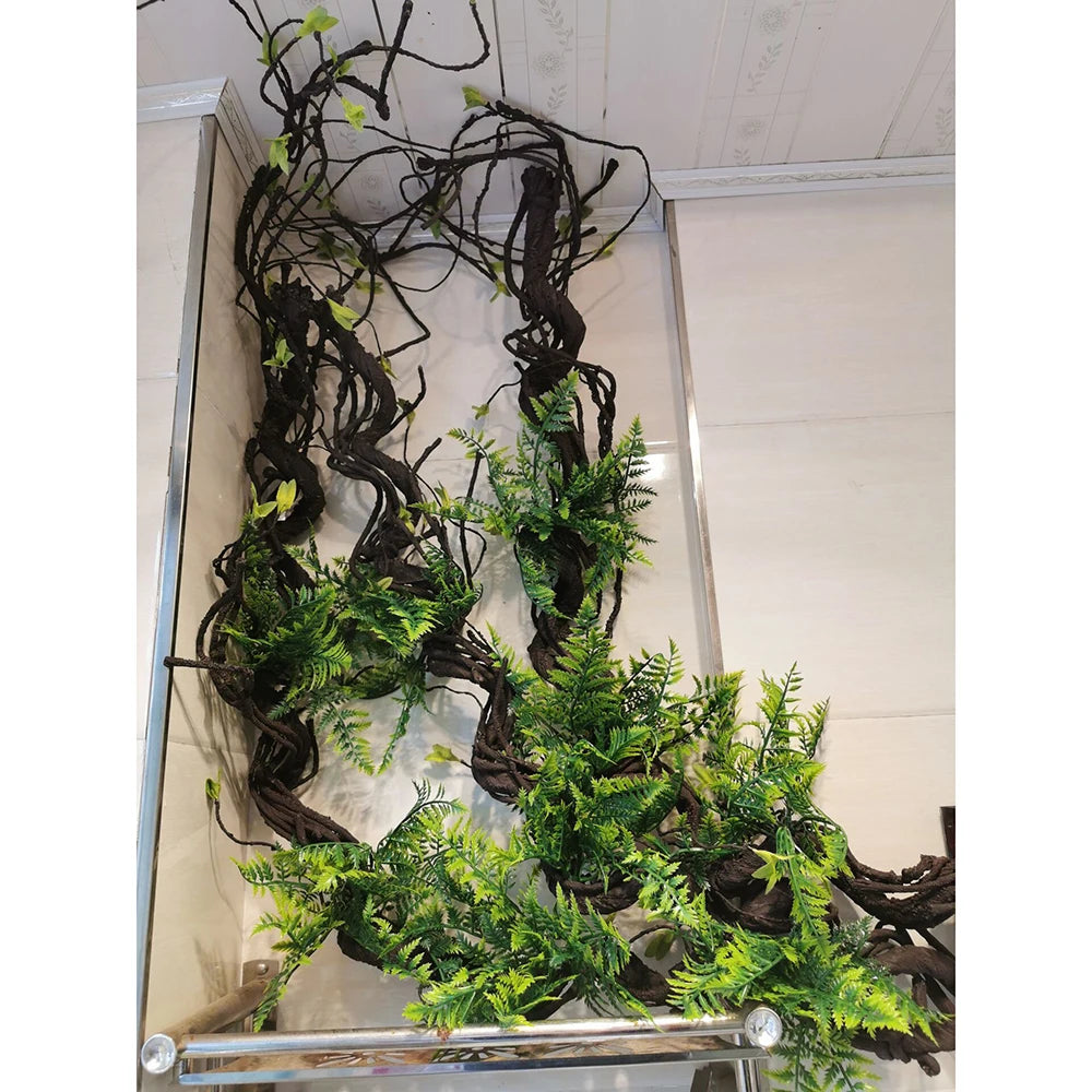 guirlande végétale artificielle feuilles fougère lierre naturelle extérieur intérieur décoration vert foncé clair