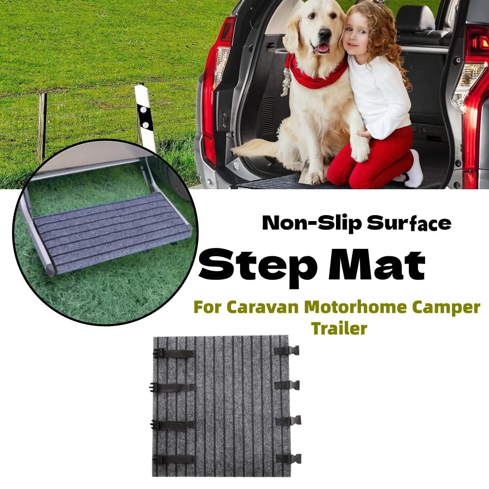 tapis sol antidérapant hauteur réglable robuste anti saleté caravane camping car gris foncé vert
