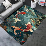 Tapis de sol carpe koi design moderne