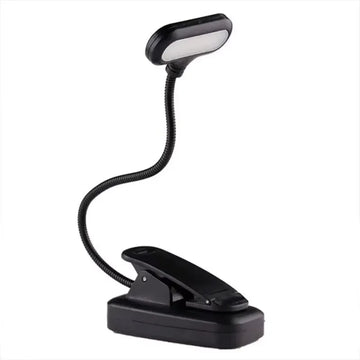 lampe lecture portable led rechargeable pince ajustable noir moderne sans marque