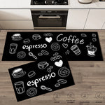 tapis cuisine noir motifs graphiques anti dérapant moderne 40x60cm 50x80cm