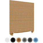 rideau lamelles tissu moderne adhésif opaque rayures horizontales blanc marron noir gris bleu semi