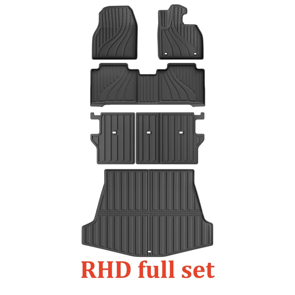 tapis sol voiture noir rayures horizontales moderne tpe avant arrière