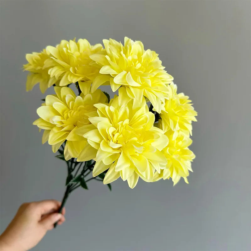 décoration intérieure bouquet fleurs artificielles jaune rose orange blanc vert mariage anniversaire chambre