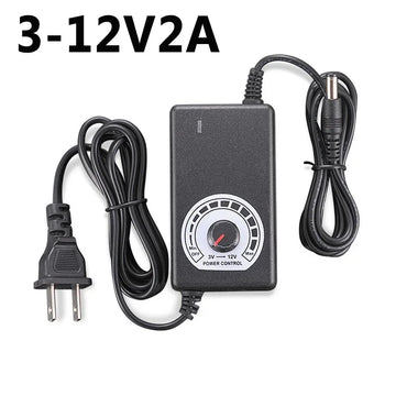 adaptateur électrique réglable tension sortie 3v 12v 24v entrée ac 100v 240v certification rohs