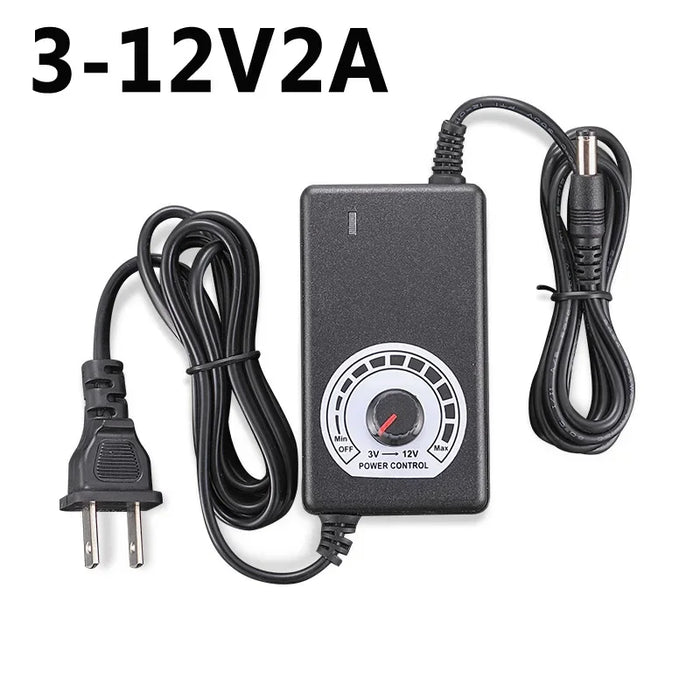 adaptateur électrique réglable tension sortie 3v 12v 24v entrée ac 100v 240v certification rohs