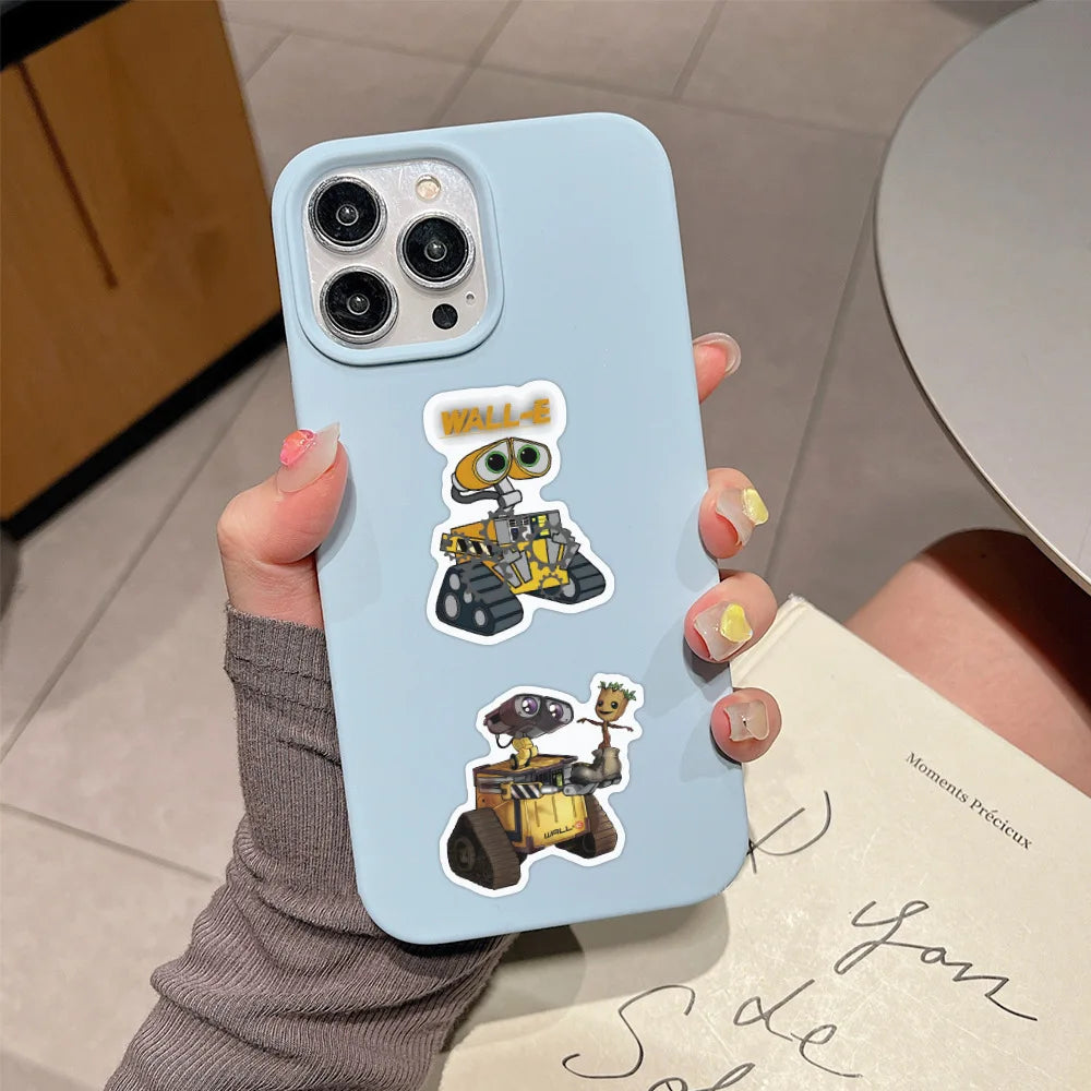 stickers disney multicolores dessins animés robots coeurs paysages spatiaux adhésifs collection enfants portable téléphone