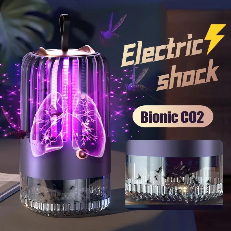 lampe anti moustiques rechargeable violet noir transparent moderne piège insectes usb chambre coucher