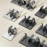 porte balai acier inoxydable adhésif mural moderne gris rangement salle bain étanche