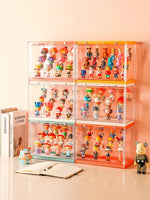 boîte rangement transparente moderne multicolore figurines action réutilisable diverse accessoires costumes trưng bày