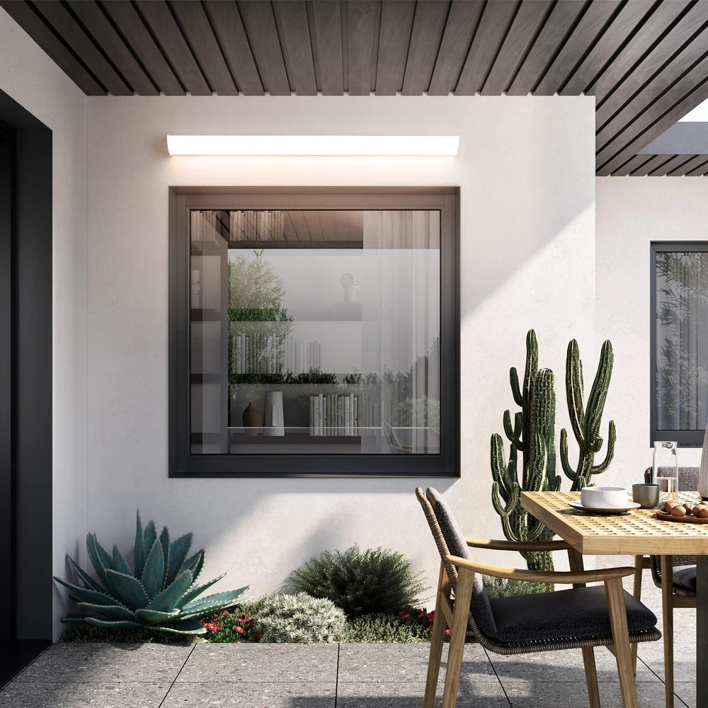 Lampe murale LED moderne argent noir 55CM 80CM 100CM 120CM IP65 étanche