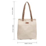 sac main toile femme solide décontracté sacs provisions off white minimaliste intérieur glissière