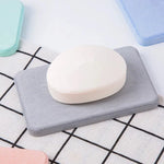 support savon moderne gris clair tissu adhésif salle bain absorbant rapide blanc opacité