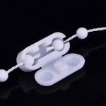 rideau blancs modernes accessoire rideau coton anneaux boucles opaques 10 pièces