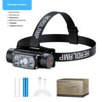 lampe frontale led rechargeable usb camping pêche hunting fishing biking caving running hiking