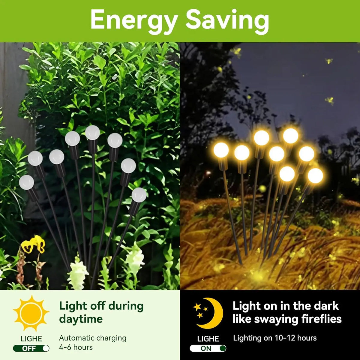 lumière solaire jardin led branches boules modernes halloween noël décoration extérieure oscillante