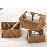 paniers tissage osier beige marron rouge vin vert bleu rustique naturel respectueux environnement