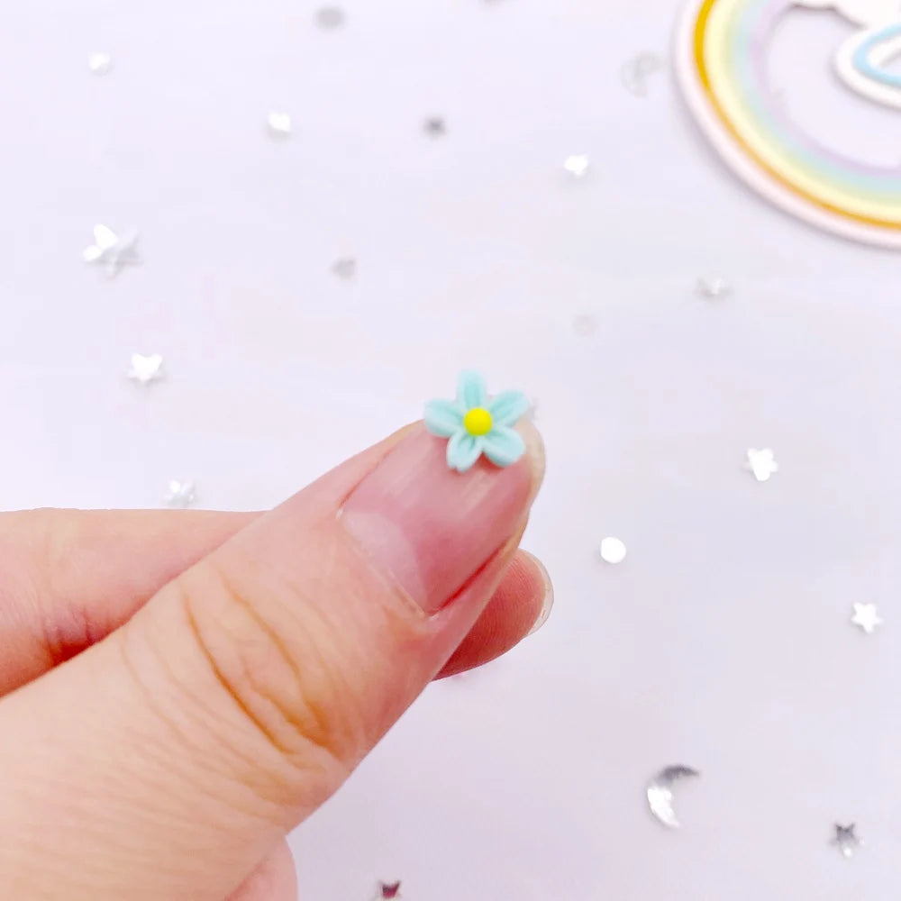 pierres précieuses artificielles multicolores fleurs miniatures résine décoratives 8mm occasionnelles anniversaires mariages fêtesscrição nail