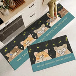 L'image montre un motif coloré et amusant de porcelets dans un décor de cuisine, avec un texte qui suggère une communication ouverte et sincère au sein d'un groupe.