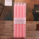 bougies unicolores classiques opaques vert clair rose blanc jaune violet bleu pack bougies générales