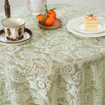 nappe table verte claire floral ajouré classique réutilisable hiver noël été