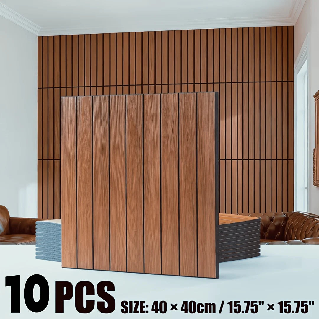 panneaux decoratifs 3d effet bois marron clair adhésifs anti taches moderne minimaliste 40x40cm