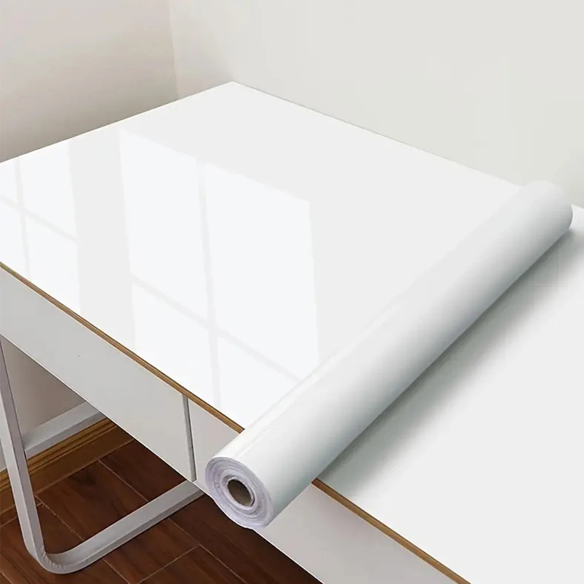 film protection meuble autocollant vinyle transparent blanc imperméable rénovation cuisine plan travail