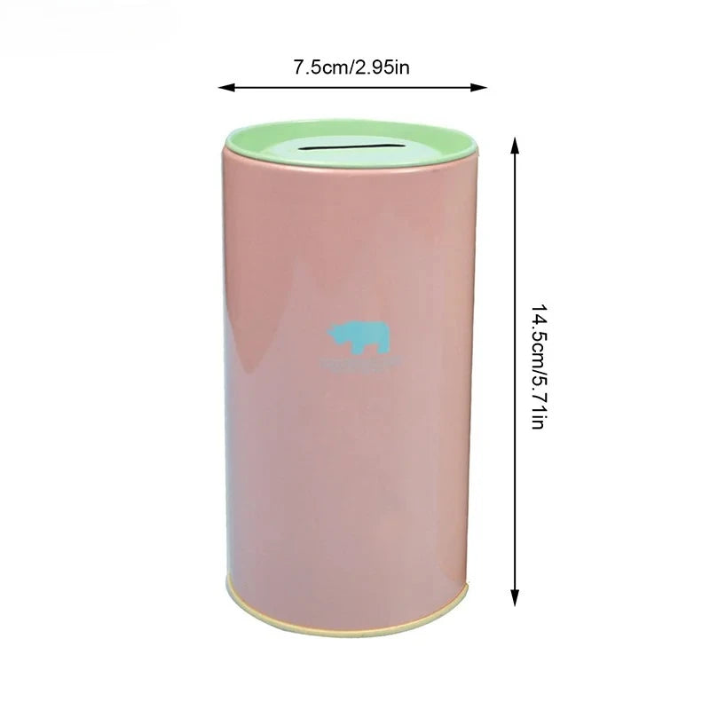 tirelire forme animal moderne simple métal couleur vert rose bleu clair pastel