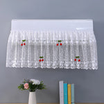 couverture climatiseur moderne dentelle brodée fleurs blanc translucide anti poussière chambre coucher