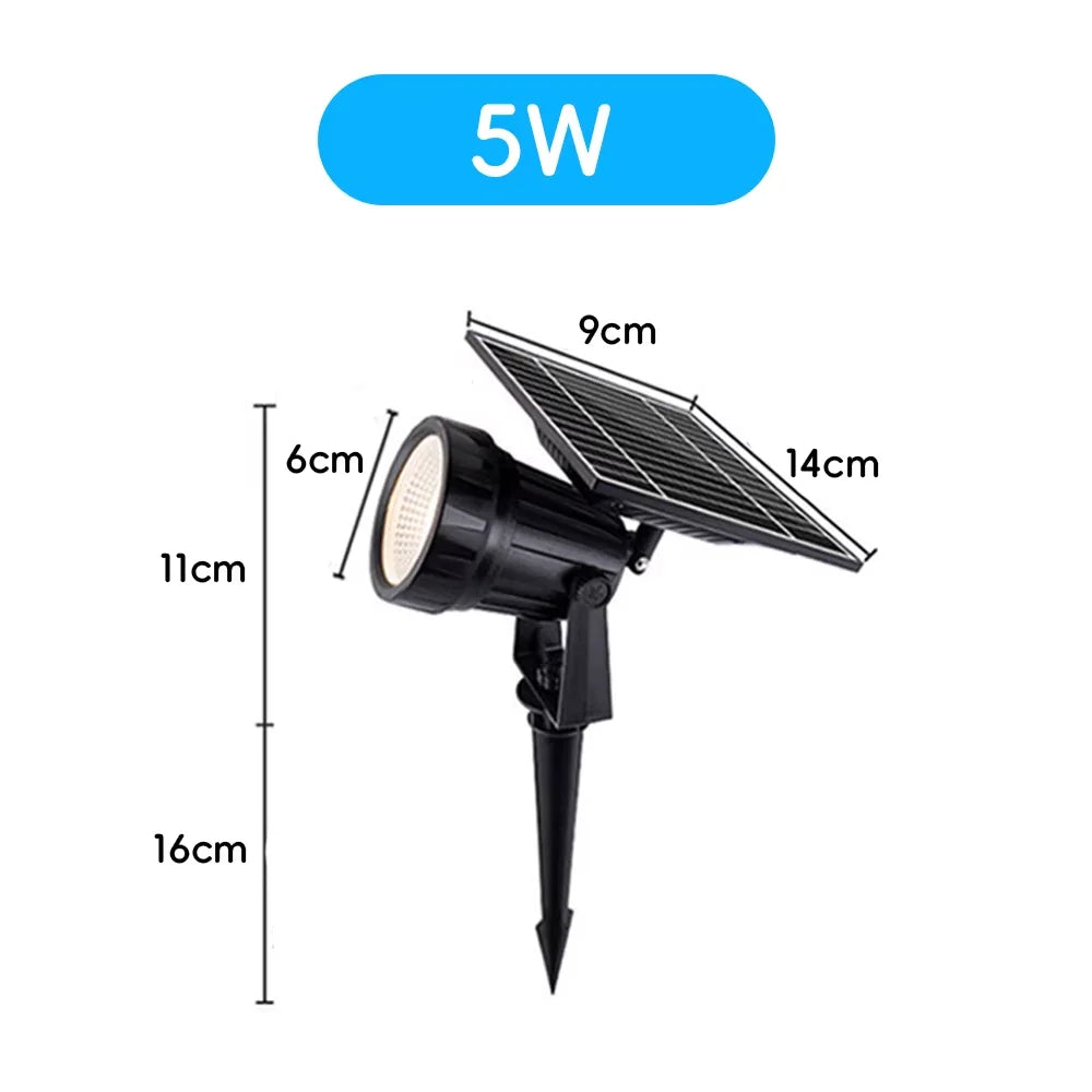 projecteur solaire led 15w 5w rgb lumineux jardin moderne noir opaque