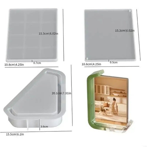 cadre photo silicone vert rouge transparent moderne minimaliste adhésif support photo décoration intérieureizontalvertical