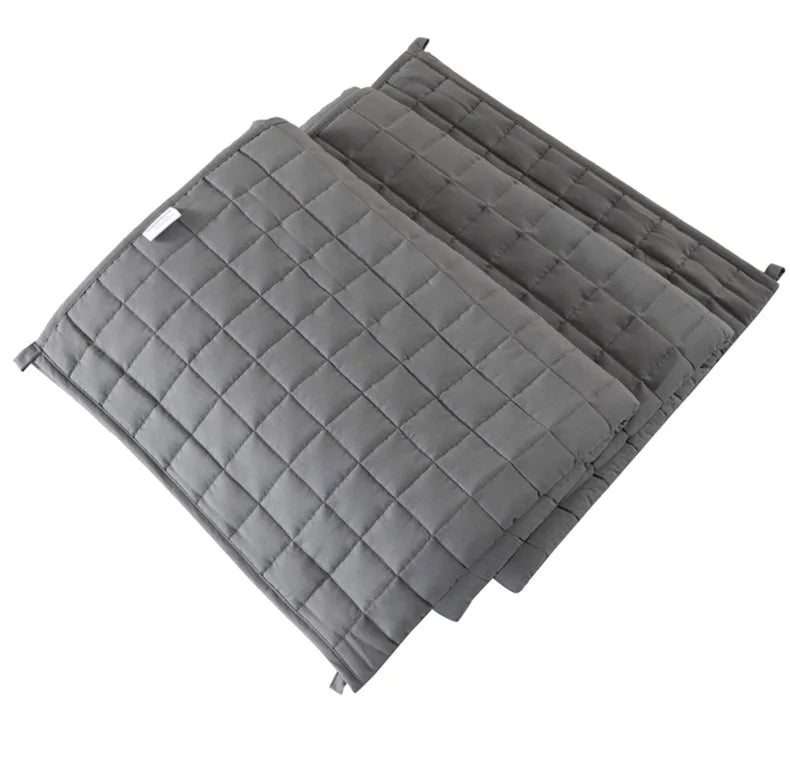 couverture lestée poids adulte gris moderne carreaux anti stress sommeil qualité polyester couches