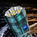 torche led rechargeable camping extérieur 30w lumiere intense noire bluetooth