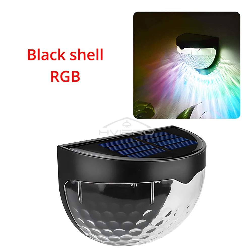 lumière solaire murale moderne perforée ip65 led noir blanc minimaliste