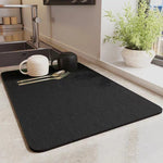 tapis sol moderne microfibre absorbant antidérapant cuisine séchage vaisselle intérieur gris