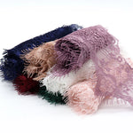 rubans dentelle fine motifs floraux blanc rose bleu marine vert gris classique polyester 10cm