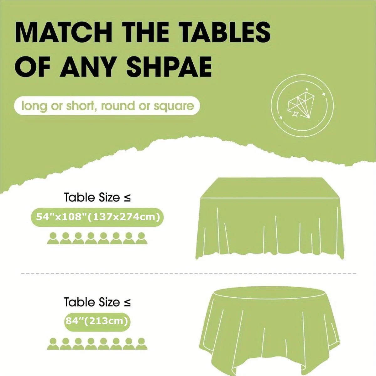 nappes jetables blanches imperméables tables fêtes mariages extérieur lisses ourlets festonnés