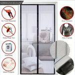 rideau magnétique anti insectes porte noir transparent moderne fibre polyester adhésif fixe