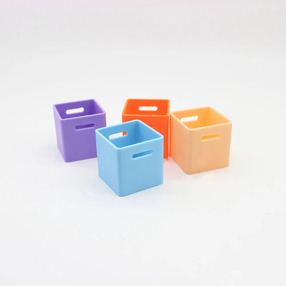 étagère modulaire blanche rangement miniature 12 compartiments boîtes stockage accessoire poupée 1/12 moderne minimaliste