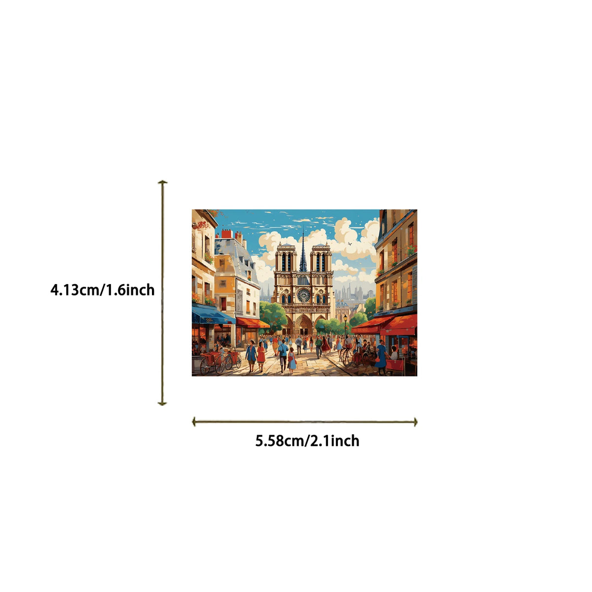 puzzle multicolore paysages urbains adhésif waterproof cartes postales inclusion graffitis bagages portable européen