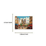 puzzle multicolore paysages urbains adhésif waterproof cartes postales inclusion graffitis bagages portable européen