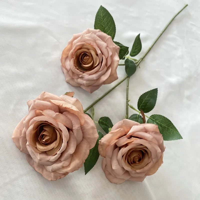 bouquet roses artificielles décoration mariage anniversaire intérieur classique blanc rose vert