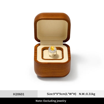 boîte rangement bijoux bagues bois faux daim portable classique or blanc jaune strass