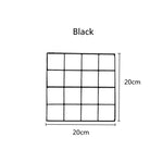 grille métallique moderne suspension murale bacs blanc noir reticule