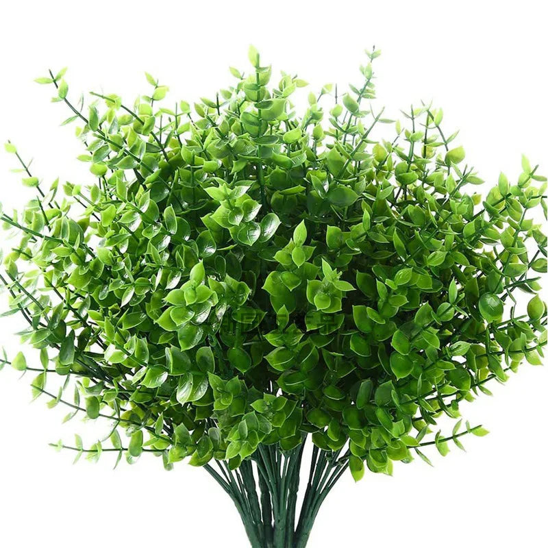 feuilles eucalyptus vertes artificielles plantes plastique decoration maison exterieur branche rustique 35cmSuspensionsMetalliques PotsTerreCuite JardiniereBois