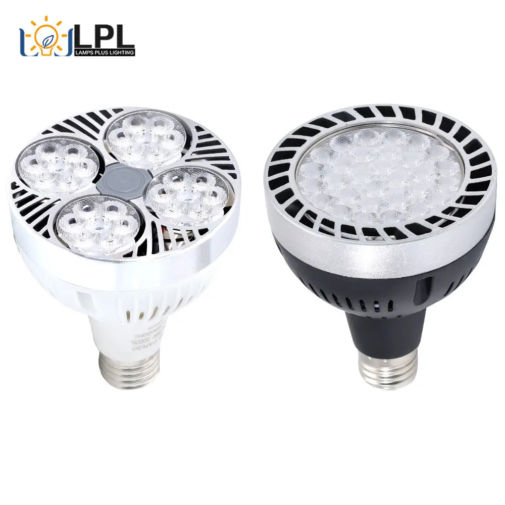 lampe led blanc noir moderne grille ventilation culot e27 2000 lumens 50000 heures économie
