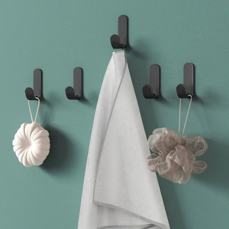 porte sacs adhésifs salle bain noir lisse brillant moderne minimaliste pièces