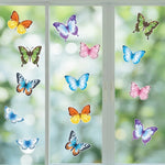 sticker mural papillons multicolores artiste adhésif décoration chambre enfants pvc 22x30cm